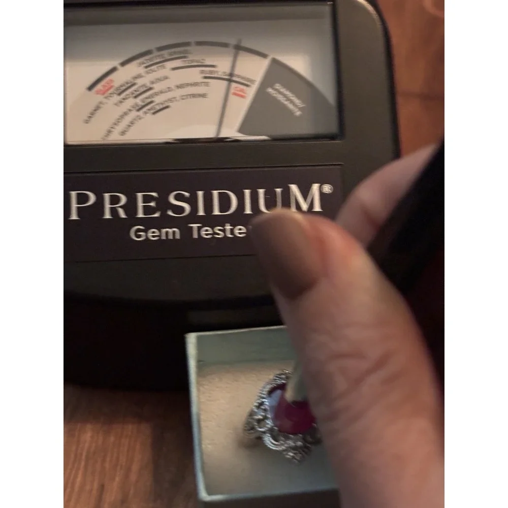 Sterling Silver Ruby Ring Size 6